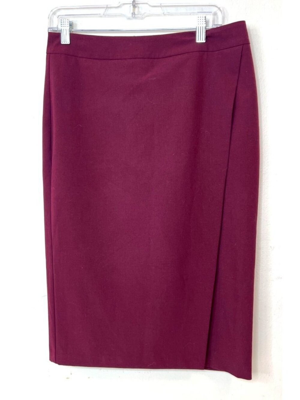 NEW Liz Claiborne Faux Wrap Pencil Skirt wine Red Size 8 Career Professional